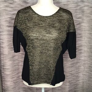 MARK MEDIUM GOLD & BLACK BLOUSE